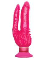 Wall Bangers Double Penetrator Vibrating Anal and Vaginal Stimulator – Red - Image 5
