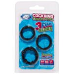 Cockring Combo Beaded - Black