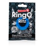 RingO Ritz Liquid Silicone Cock Ring – Blue - Image 3