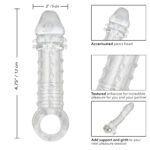 Ultimate Stud Extender Penis Sleeve – Clear - Image 5
