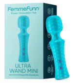 Ultra Wand Mini Rechargeable Vibrator – Turquoise - Image 2