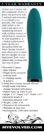 Ultra Wave Teal Rechargeable Silicone Vibrator