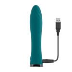 Ultra Wave Teal Rechargeable Silicone Vibrator - Image 3