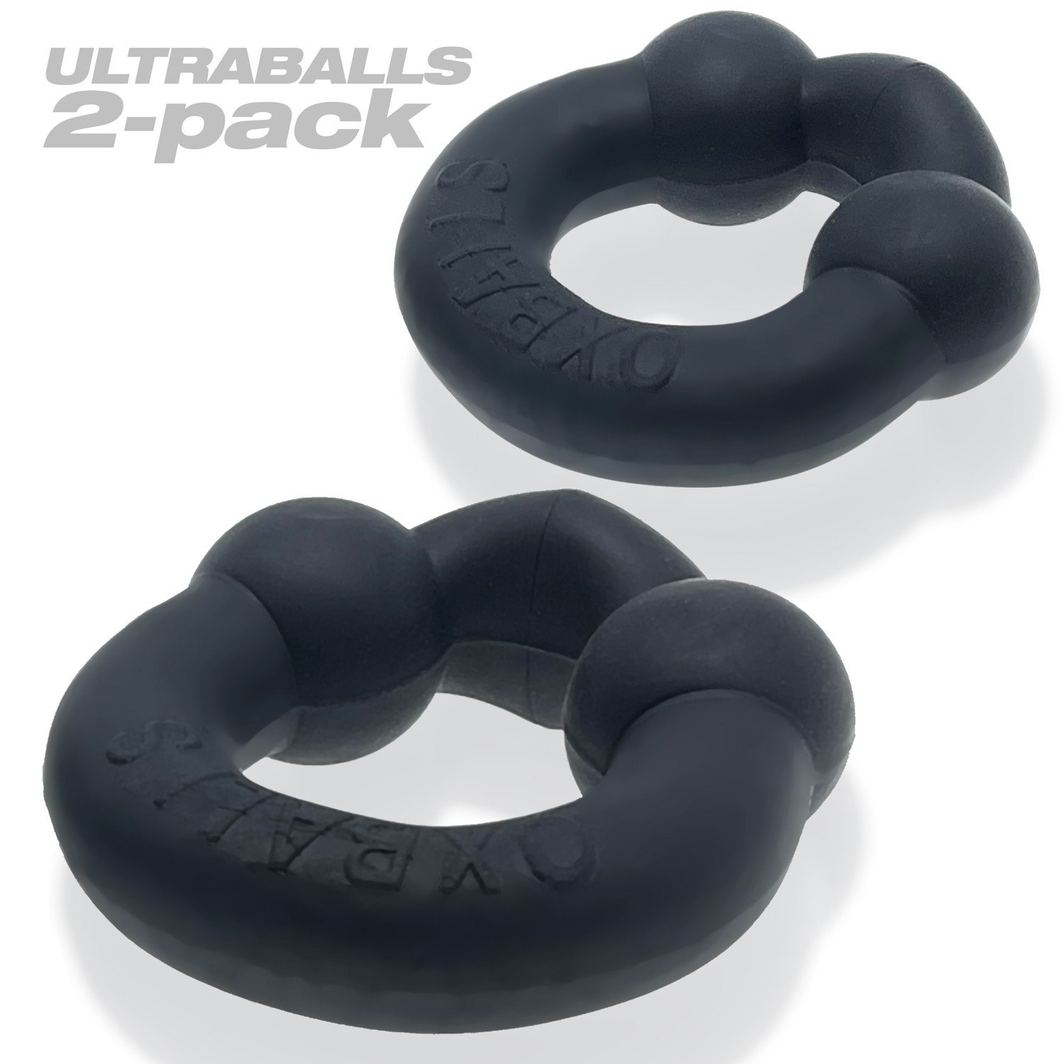 ultraballs-2-piece-cockring-set-night-black Ultraballs 2- Piece Cockring Set - Night Black - Image 1