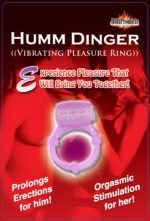 Humm Dinger Vibrating Penis Ring Clitoral Stiimulator - Purple - Image 2