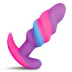 Unicorn Swirl Silicone Butt Plug - Small - Image 2