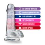 Naturally Yours - 6 Inch Glitter Cock - Sparkling Clear - Image 9