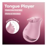 Satisfyer Tongue Player Rechargeable Vibrating Tongue Stimulator – Pink - Image 3