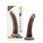 Dr. Skin - 7 Inch Cock With Suction Cup - Chocolate - Image 2