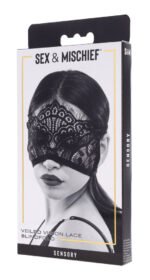 Veiled Vision Lace Blindfold – Black - Image 2