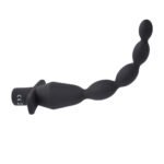 Vibrating Butt Beads Rechargeable Anal Plug – Black - Image 3