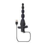Vibrating Butt Beads Rechargeable Anal Plug – Black - Image 4