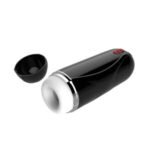 Vibrating Cocksucker Male Masturbator – Black, Rechargeable, TPE - Image 2