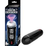 Vibrating Cocksucker Male Masturbator – Black, Rechargeable, TPE - Image 3