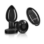 Cheeky Charms Vibrating Gunmetal Metal Anal Plug – Medium - Image 5
