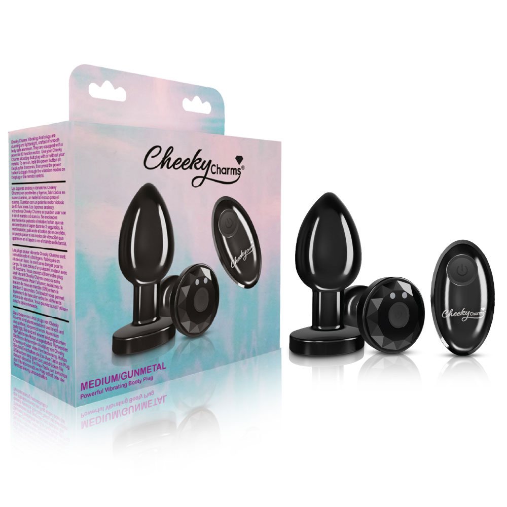 vibrating-gunmetal-metal-remote-plug-medium Vibrating Gunmetal Metal Remote Plug - Medium - Image 1