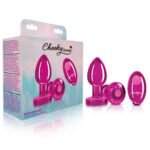 Cheeky Charms Vibrating Pink Metal Anal Plug – Medium - Image 3