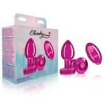 Cheeky Charms Vibrating Pink Metal Anal Plug – Medium - Image 4