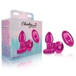 Cheeky Charms Vibrating Pink Metal Anal Plug – Small - Image 2