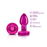 Cheeky Charms Vibrating Pink Metal Anal Plug – Small - Image 3