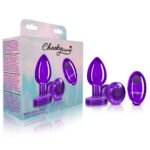 Cheeky Charms Vibrating Purple Metal Anal Plug – Medium - Image 3