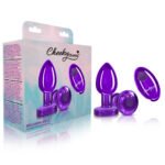 Cheeky Charms Vibrating Purple Metal Anal Plug – Medium - Image 4