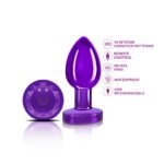 Cheeky Charms Vibrating Purple Metal Anal Plug – Medium - Image 6