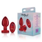 Cheeky Charms Vibrating Red Metal Anal Plug – Large - Image 2