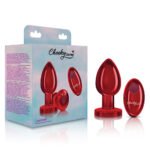 Cheeky Charms Vibrating Red Metal Anal Plug – Large - Image 3