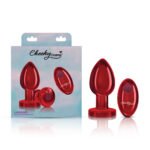 Cheeky Charms Vibrating Red Metal Anal Plug – Large - Image 4