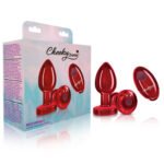 Cheeky Charms Vibrating Red Metal Anal Plug – Medium - Image 2