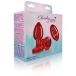 Cheeky Charms Vibrating Red Metal Anal Plug – Medium - Image 5