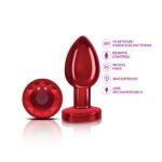 Cheeky Charms Vibrating Red Metal Anal Plug – Medium - Image 6