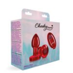 Cheeky Charms Vibrating Red Metal Anal Plug – Small - Image 2
