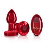 Cheeky Charms Vibrating Red Metal Anal Plug – Small - Image 5