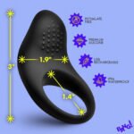 Bang! Vibrating Silicone Cock Ring – Black - Image 3