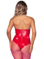 Leg Avenue Vinyl Bodysuit – Red, Medium - Image 2
