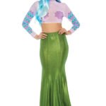 Shimmer Spandex Mermaid Costume Maxi Skirt - Medium-Large - Green