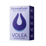 Volea Rechargeable Vibrator with Fluttering Tip – Dark Purple and Light Blue - Image 2