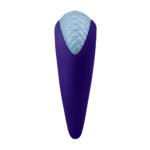 Volea Rechargeable Vibrator with Fluttering Tip – Dark Purple and Light Blue - Image 3