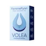 Volea Rechargeable Vibrator with Fluttering Tip – Light Blue and Dark Purple - Image 2