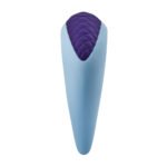 Volea Rechargeable Vibrator with Fluttering Tip – Light Blue and Dark Purple - Image 3