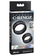 Fantasy C-Ringz Max Width Silicone Cock Rings – Black - Image 4