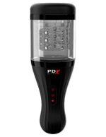 PDX Elite Talk Dirty Rotobator – Rechargeable Stroker with Rotation and Audio – Clear