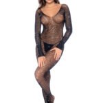 Celestial Sparkle Bodystocking - Os - Black/rhinestone