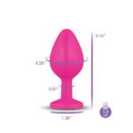 Gemma Purple Gem Pink Silicone Anal Plug – Medium - Image 6