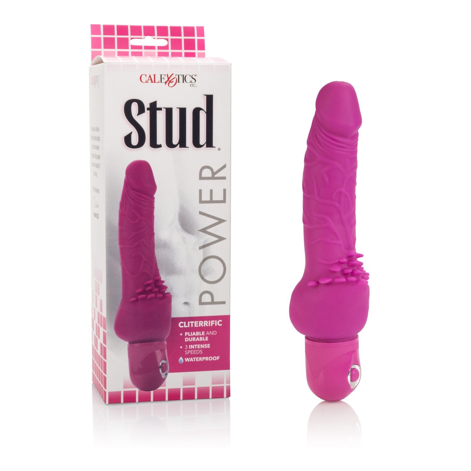waterproof-power-stud-cliterrific-dong-pink Waterproof Power Stud Cliterrific Dong - Pink - Image 1