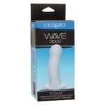 Wave Rider Foam Liquid Silicone Anal Plug with Suction Cup Base – Blue - Image 2