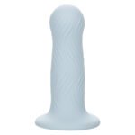 Wave Rider Foam Liquid Silicone Anal Plug with Suction Cup Base – Blue - Image 5