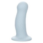 Wave Rider Foam Liquid Silicone Anal Plug with Suction Cup Base – Blue - Image 6